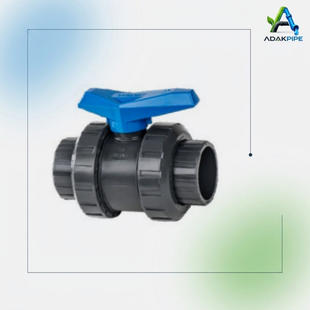 شیر توپی PVC-U مهره ماسوره ای دو سر دنده ویسپار